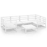 NNEVL 7 Piece Garden Lounge Set Solid Pinewood
