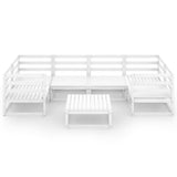 NNEVL 7 Piece Garden Lounge Set Solid Pinewood