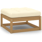 NNEVL Garden Footstools with Cushions 2 pcs Solid Wood Pine