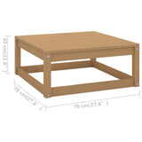 NNEVL 3 Piece Garden Lounge Set with Cushions Solid Pinewood