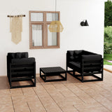 NNEVL 5 Piece Garden Lounge Set with Cushions Solid Pinewood