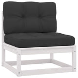NNEVL 3-Seater Garden Sofa with Cushions Solid Pinewood