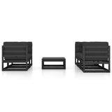 NNEVL 6 Piece Garden Lounge Set with Cushions Solid Pinewood