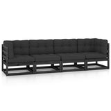NNEVL 4-Seater Garden Sofa with Cushions Solid Pinewood