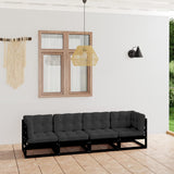 NNEVL 4-Seater Garden Sofa with Cushions Solid Pinewood