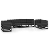 NNEVL 8 Piece Garden Lounge Set with Cushions Solid Pinewood
