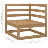 NNEVL 6 Piece Garden Lounge Set with Cushions Solid Pinewood