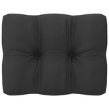 NNEVL 7 Piece Garden Lounge Set with Cushions Black Solid Pinewood