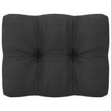 NNEVL 9 Piece Garden Lounge Set with Cushions Black Solid Pinewood