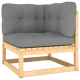 NNEVL 12 Piece Garden Lounge Set with Cushions Solid Pinewood