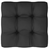 NNEVL 11 Piece Garden Lounge Set with Cushions Black Solid Pinewood