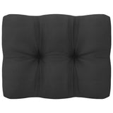NNEVL 11 Piece Garden Lounge Set with Cushions Black Solid Pinewood