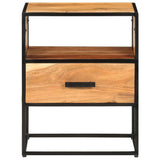 NNEVL Bed Cabinet 40x30x50 cm Solid Acacia Wood