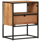 NNEVL Bed Cabinet 40x30x50 cm Solid Acacia Wood