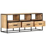NNEVL TV Cabinet 110x30x45 cm Rough Mango Wood