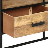 NNEVL TV Cabinet 110x30x45 cm Rough Mango Wood