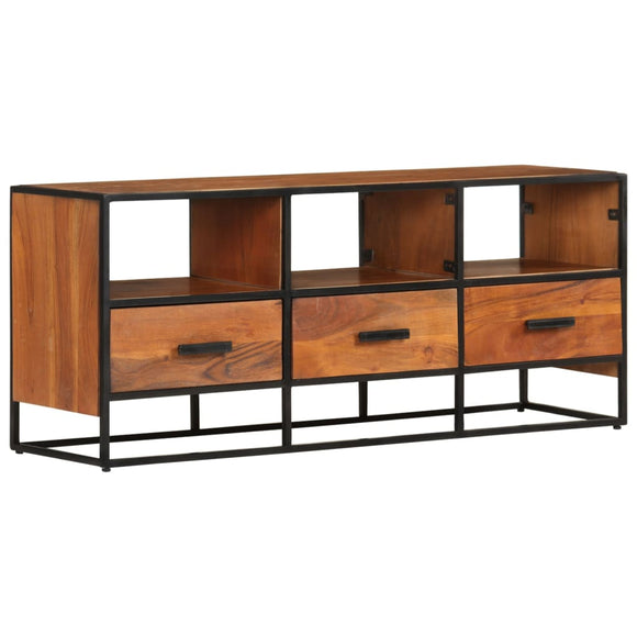 NNEVL TV Cabinet 110x30x45 cm Solid Acacia Wood