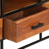 NNEVL TV Cabinet 110x30x45 cm Solid Acacia Wood