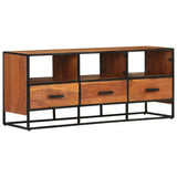 NNEVL TV Cabinet 110x30x45 cm Solid Acacia Wood