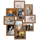 NNEVL Collage Photo Frame for Picture 10 pcs 10x15 cm Light Brown MDF