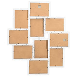 NNEVL Collage Photo Frame for Picture 10 pcs 10x15 cm White MDF