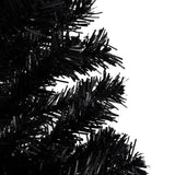 NNEVL Artificial Christmas Tree with LEDs&Stand Black 150 cm PVC