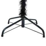 NNEVL Artificial Christmas Tree with LEDs&Stand Black 150 cm PVC