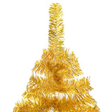 NNEVL Artificial Christmas Tree with LEDs&Stand Gold 120 cm PET