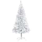 NNEVL Artificial Christmas Tree with LEDs&Stand Silver 120 cm PET