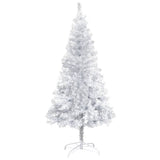 NNEVL Artificial Christmas Tree with LEDs&Stand Silver 120 cm PET