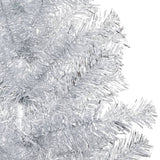 NNEVL Artificial Christmas Tree with LEDs&Stand Silver 120 cm PET