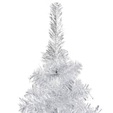 NNEVL Artificial Christmas Tree with LEDs&Stand Silver 120 cm PET