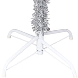 NNEVL Artificial Christmas Tree with LEDs&Stand Silver 120 cm PET