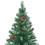 NNEVL Frosted Christmas Tree with LEDs&Pinecones 150 cm