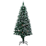 NNEVL Artificial Christmas Tree LEDs&Pine Cones&White Snow 240 cm