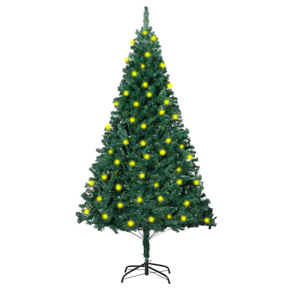 NNEVL Artificial Christmas Tree with LEDs&Thick Branches Green 180 cm