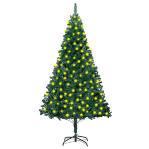 NNEVL Artificial Christmas Tree with LEDs&Thick Branches Green 210 cm