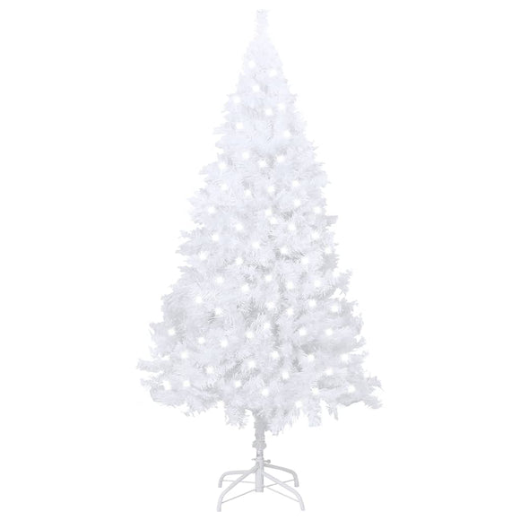 NNEVL Artificial Christmas Tree with LEDs&Thick Branches White 120 cm