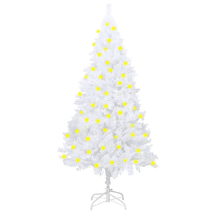 NNEVL Artificial Christmas Tree with LEDs&Thick Branches White 180 cm