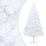 NNEVL Artificial Christmas Tree with LEDs&Thick Branches White 210 cm