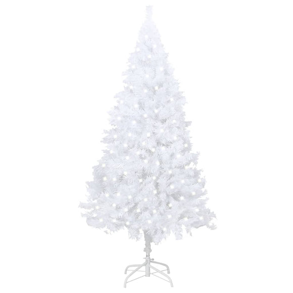 NNEVL Artificial Christmas Tree with LEDs&Thick Branches White 240 cm