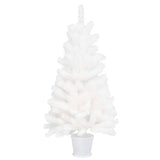 NNEVL Artificial Christmas Tree with LEDs White 90 cm