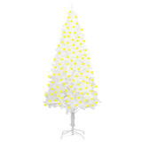 NNEVL Artificial Christmas Tree with LEDs White 210 cm