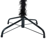 NNEVL Artificial Christmas Tree with LEDs&Ball Set Black 210 cm PVC