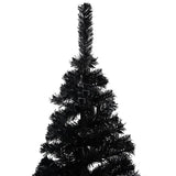NNEVL Artificial Christmas Tree with LEDs&Ball Set Black 240 cm PVC