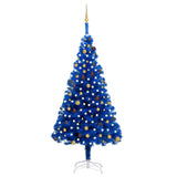 NNEVL Artificial Christmas Tree with LEDs&Ball Set Blue 240 cm PVC