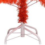 NNEVL Artificial Christmas Tree with LEDs&Ball Set Red 120 cm PVC