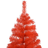 NNEVL Artificial Christmas Tree with LEDs&Ball Set Red 120 cm PVC