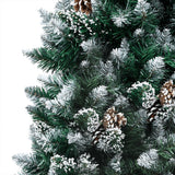 NNEVL Artificial Christmas Tree with LEDs&Ball Set&Pinecones 210 cm