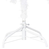 NNEVL Artificial Christmas Tree with LEDs&Ball Set White 210 cm PVC